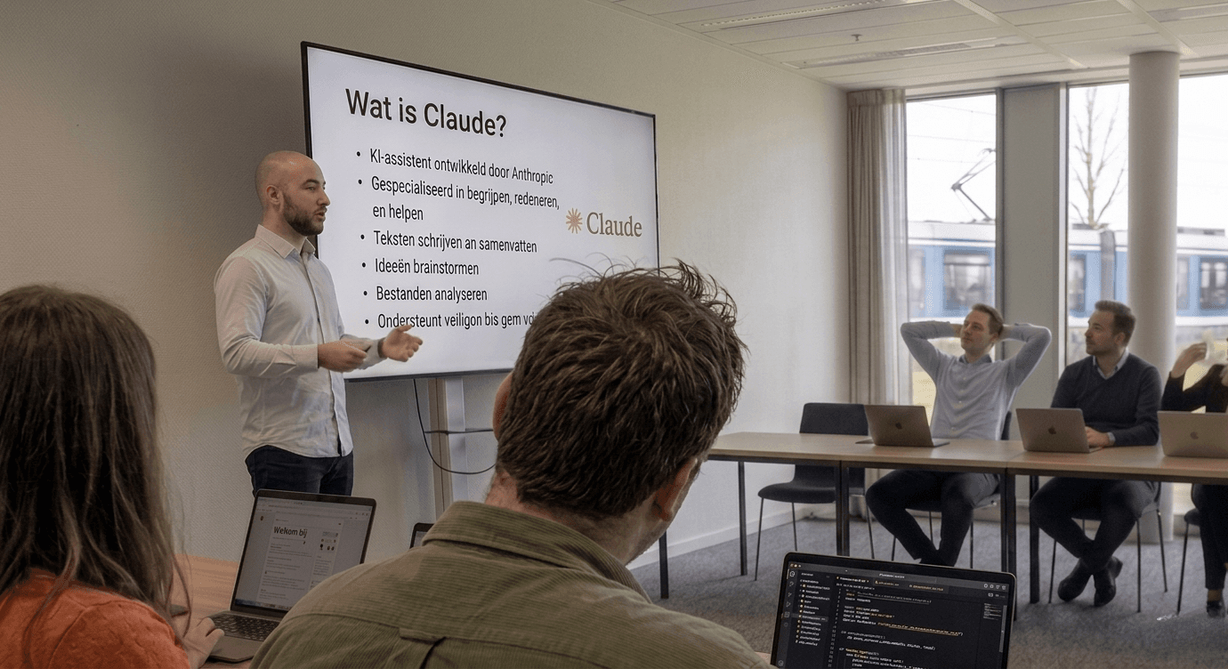 De workshopruimte in Amsterdam